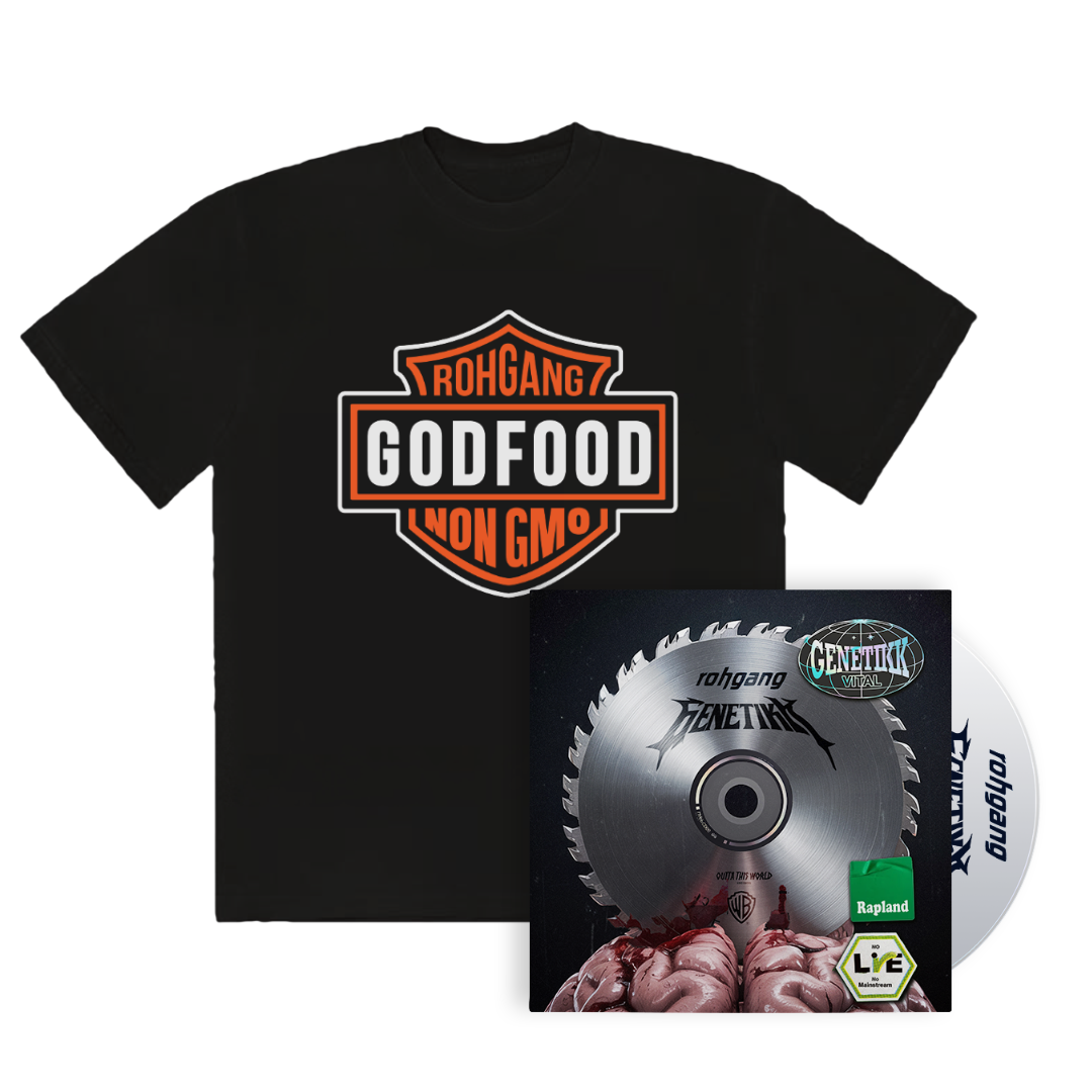GENETIKK - ROHGANG SINGLE CD + GODFOOD T-SHIRT [BLACK] Bundle