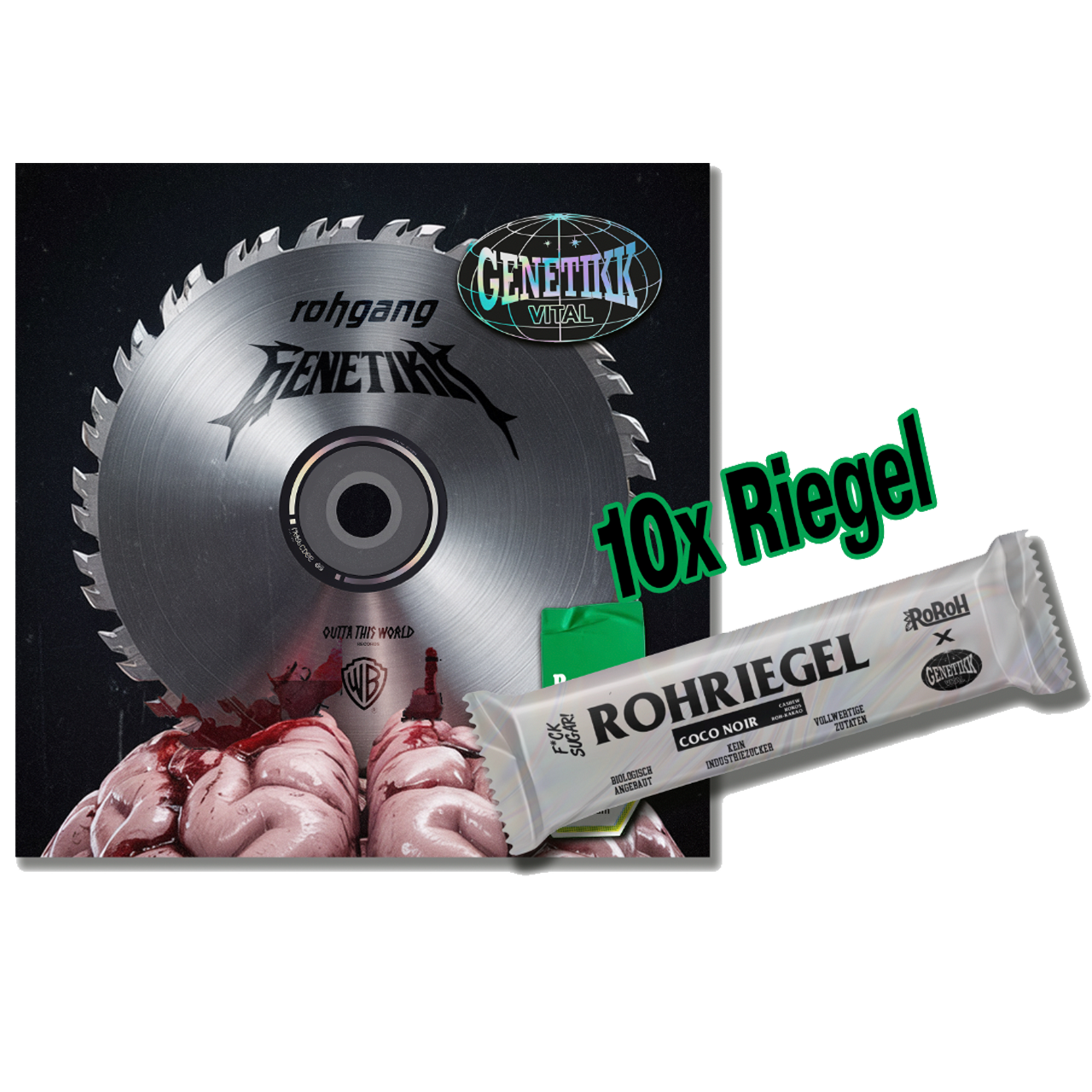 GENETIKK - ROHGANG SINGLE CD + 10 x ROROH ROHRIEGEL - Bundle