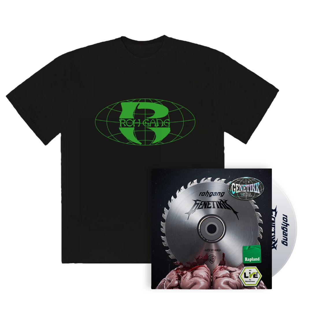 GENETIKK - ROHGANG SINGLE CD + WORLD T-SHIRT [BLACK] Bundle