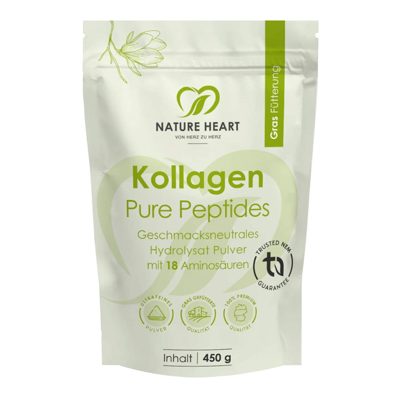 GENETIKK - ROHGANG CD + KOLLAGEN PURE PEPTIDES HYDROLYSAT PULVER 450g - Bundle